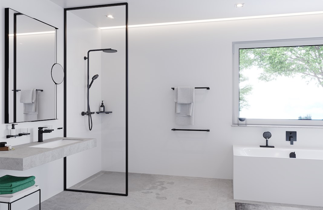 Siphon lavabo noir mat design pour salles de bain haut de gamme